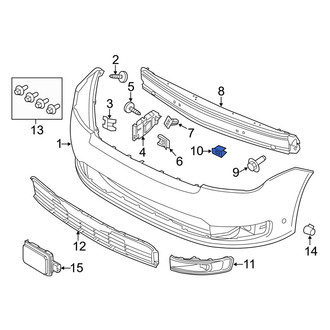 Ford OE - Bumper Impact Bar Nut