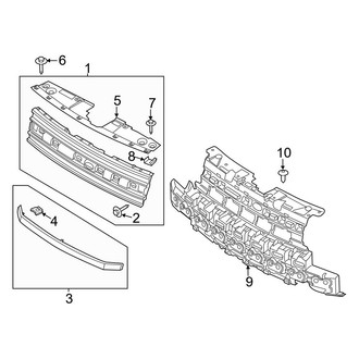 Ford OE - Front Bumper & Grille - Grille & Components