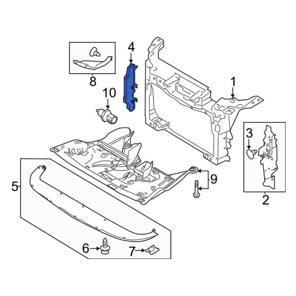 Radiator Support Baffle