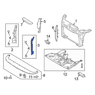 Ford OE - Front Left Outer Radiator Support Baffle