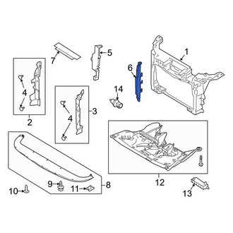 Ford OE - Front Left Inner Radiator Support Baffle