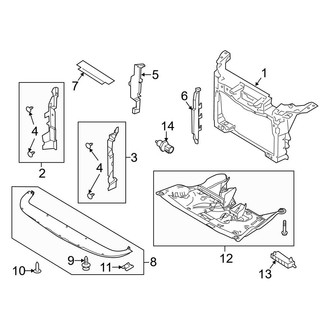 Ford OE - Radiator Support (8 Engine VIN Character)