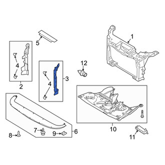 Ford OE - Front Left Outer Radiator Support Baffle