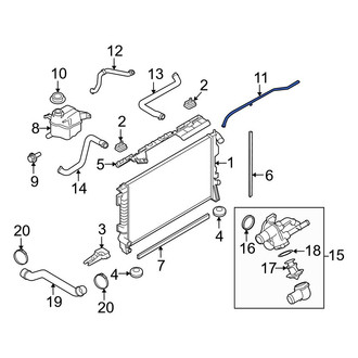 Ford OE - Engine Coolant Overflow Hose