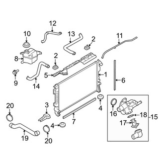 Ford OE - Cooling - Radiator & Components (C Engine VIN Character)