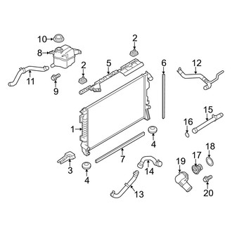 Ford OE - Cooling - Radiator & Components (T Engine VIN Character)
