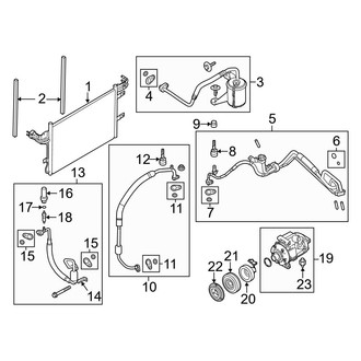 Ford OE - Air Conditioner & Heater - Condenser, Compressor & Lines (T Engine VIN Character)