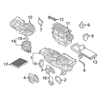 Ford OE - Air Conditioner & Heater - Evaporator & Heater Components (W/O Dualzone A/C)