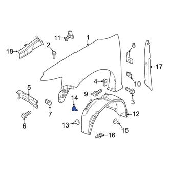 Ford OE - Radiator Support Splash Shield Clip