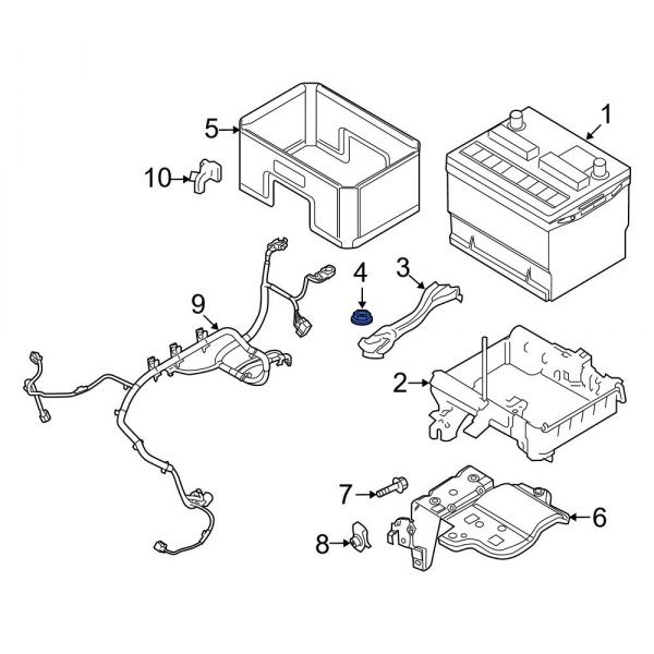 Battery Hold Down Nut