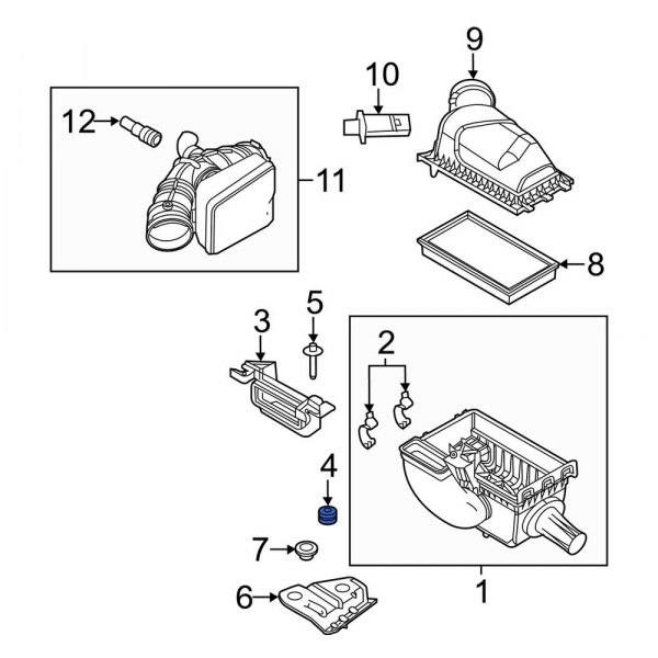 Engine Air Intake Hose Grommet