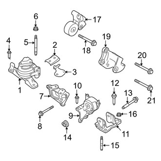 Ford OE - Engine / Transaxle - Engine & Transmission Mounting (C Engine VIN Character)