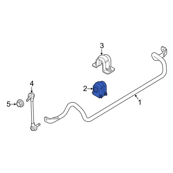 Ford OE DA8Z5484A - Front Left Suspension Stabilizer Bar Bushing
