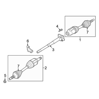 Ford OE - Front Suspension - Drive Axles (T Engine VIN Character)