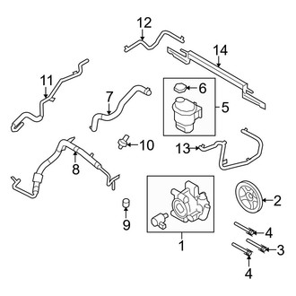 Ford OE - Steering Gear & Linkage - Pump & Hoses (W/O Electric Steering)
