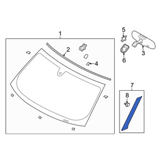 Ford OE - Front Left Windshield Molding