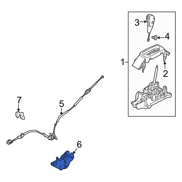 Automatic Transmission Shifter Cable Bracket