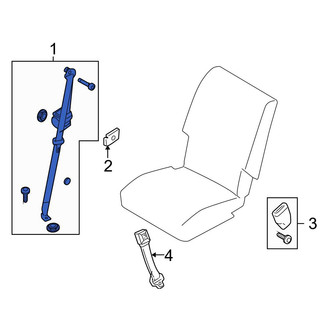 Ford OE - Center Right Outer Seat Belt Lap and Shoulder Belt