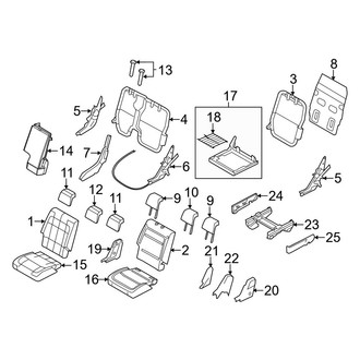 Ford OE - Seats & Tracks - Second Row Seats (60/40 Seats, With Armrest)