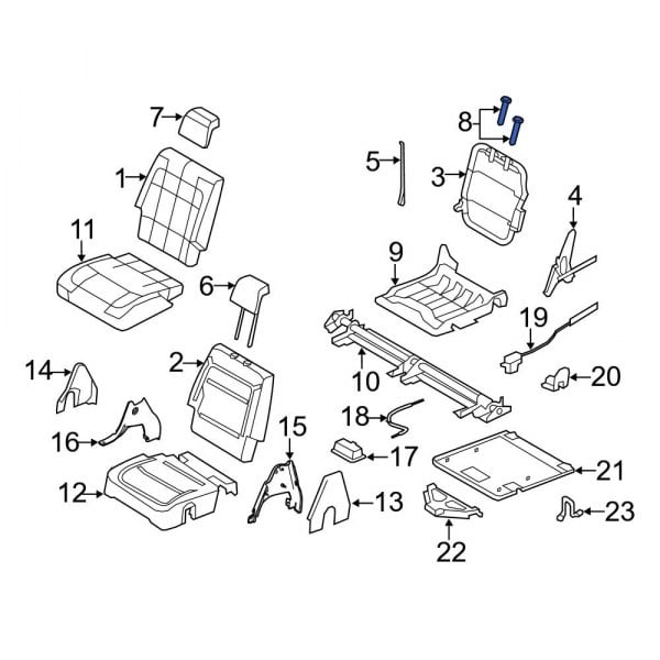 Ford Oe U Z A Fb Front Headrest Guide