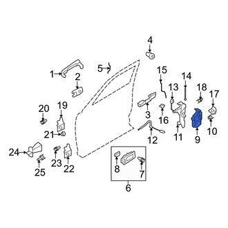 Ford OE - Front Right Door Latch Assembly