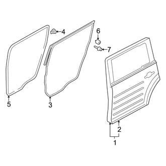 Ford OE - Rear Door - Door & Components
