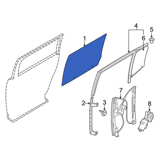 Ford OE - Rear Right Door Glass