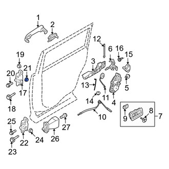 Ford OE - Front Door Check Nut