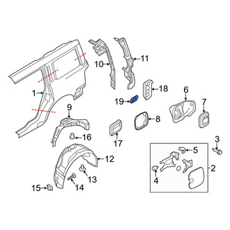 Ford OE - Rear Quarter Panel Reinforcement