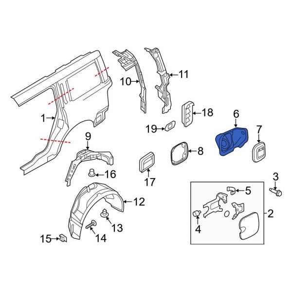 Fuel Filler Housing