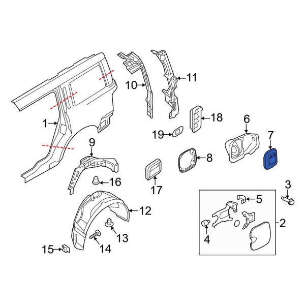 Fuel Filler Housing Bracket