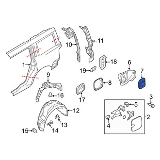 Ford OE - Fuel Filler Housing Bracket