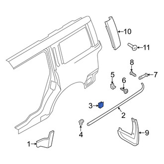 Ford OE - Left Quarter Panel Molding Clip
