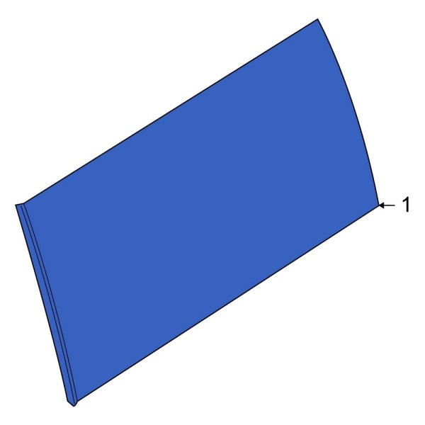 Ford OE 8A8Z7429711A Rear Left Quarter Glass