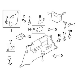 Ford OE - Quarter Panel - Interior Trim (Passenger Side)