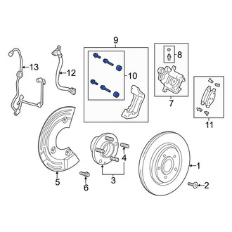Ford OE - Rear Disc Brake Caliper Bolt Kit