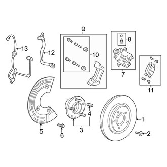 Ford OE - Rear Suspension - Brake Components (AWD)