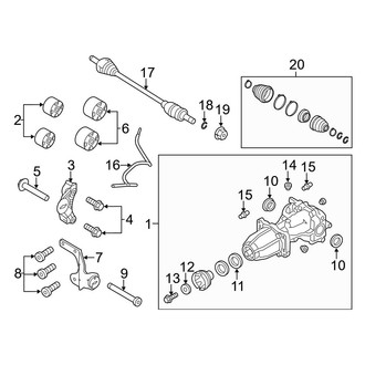 Ford OE - Rear Suspension - Axle Components (All from 12/01/12), (AWD)