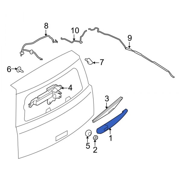 Back Glass Wiper Arm