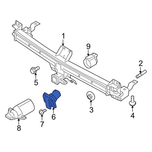 Ford OE 3U2Z14S411JXC Rear Trailer Tow Harness Connector