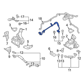 Ford OE - Left Upper Turbocharger Oil Line
