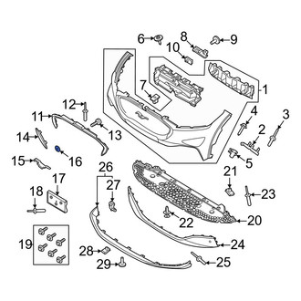 Ford OE - Grille Emblem Clip
