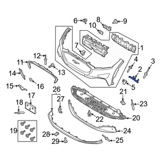 Ford OE - Front Left Bumper Cover Bracket