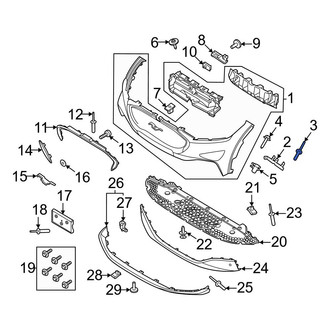 Ford OE - Radiator Support Splash Shield Rivet