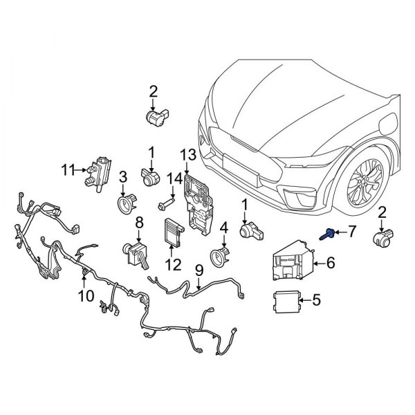 Blind Spot Detection System Warning Sensor Bolt