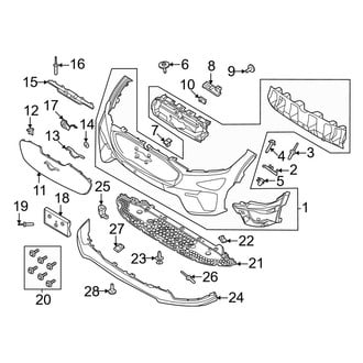 Ford OE - Front Bumper & Grille - Bumper & Components (Bumper Cover & Trim), (GT)