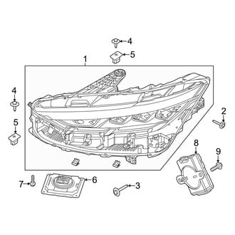Ford OE - Front Lamps - Headlamp Components (With Projector LED), (GT / Premium / Select)
