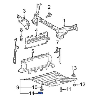 Ford OE - Radiator Support Splash Shield Nut