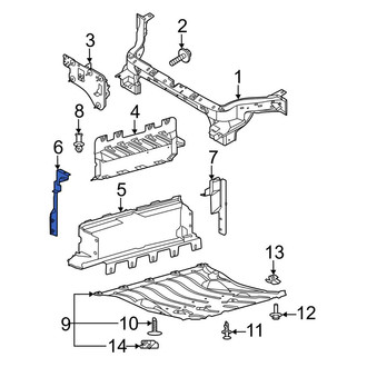 Ford OE - Front Right Radiator Support Air Deflector