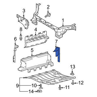 Ford OE - Front Left Radiator Support Air Deflector